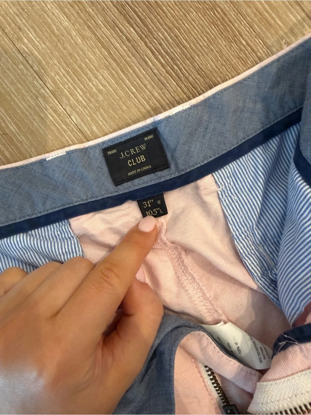 J. Crew Light Pink Flat Front Cotton Shorts